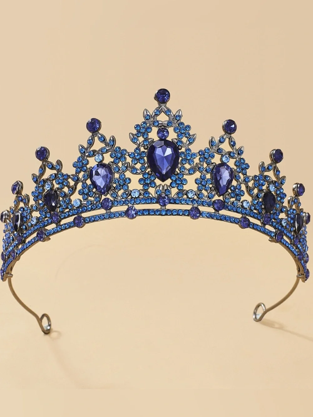 Royal Sapphire Blue Crystal Tiara Headband